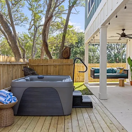 Vilano Fairway Beach Home Hot Tub Firepit Near The Water Gulf Oasis